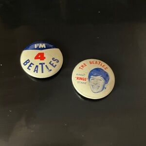 The Beatles Vintage 1960s Pin Back Buttons